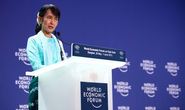 Aung San Suu Kyi beim Weltwirtschaftsforum Ostasien in Bangkok. ©Foto: World Economic Forum