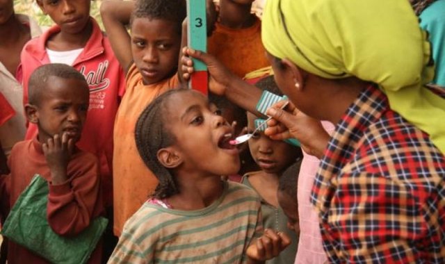 Massenimmunisierung gegen Trachom in Äthiopien. ©Dombrowski